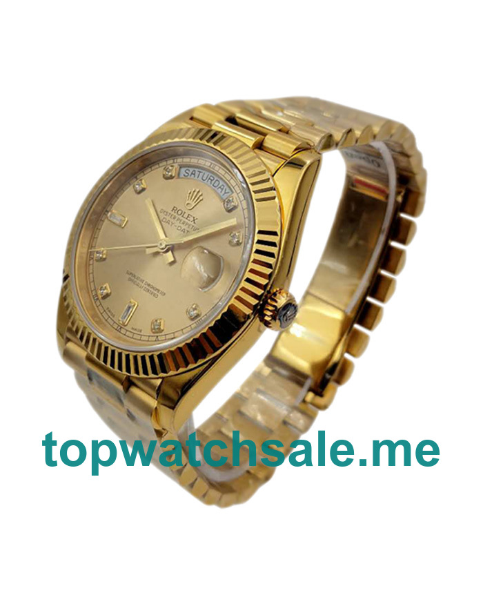 Replica Rolex Day-Date II 218238 KW UK - 41MM Yellow Gold Male Rolex Day-Date II Replica Watches - Blingwatches.co.uk