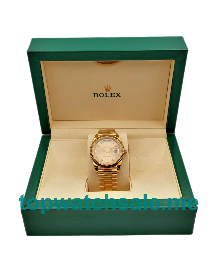 Replica Rolex Day-Date II 218238 KW UK - 41MM Yellow Gold Male Rolex Day-Date II Replica Watches - Blingwatches.co.uk