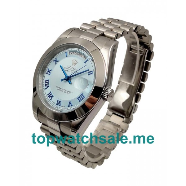 Replica Rolex Day-Date 218206 UK - 41MM Steel Male Rolex Day-Date Replica Watches - Blingwatches.co.uk