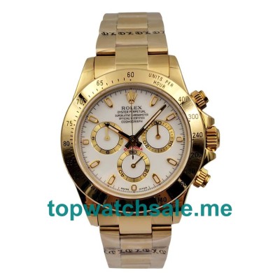 Replica Rolex Daytona 116528 UK - 40MM Gold Male Rolex Daytona Replica Watches - Blingwatches.co.uk