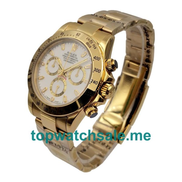 Replica Rolex Daytona 116528 UK - 40MM Gold Male Rolex Daytona Replica Watches - Blingwatches.co.uk