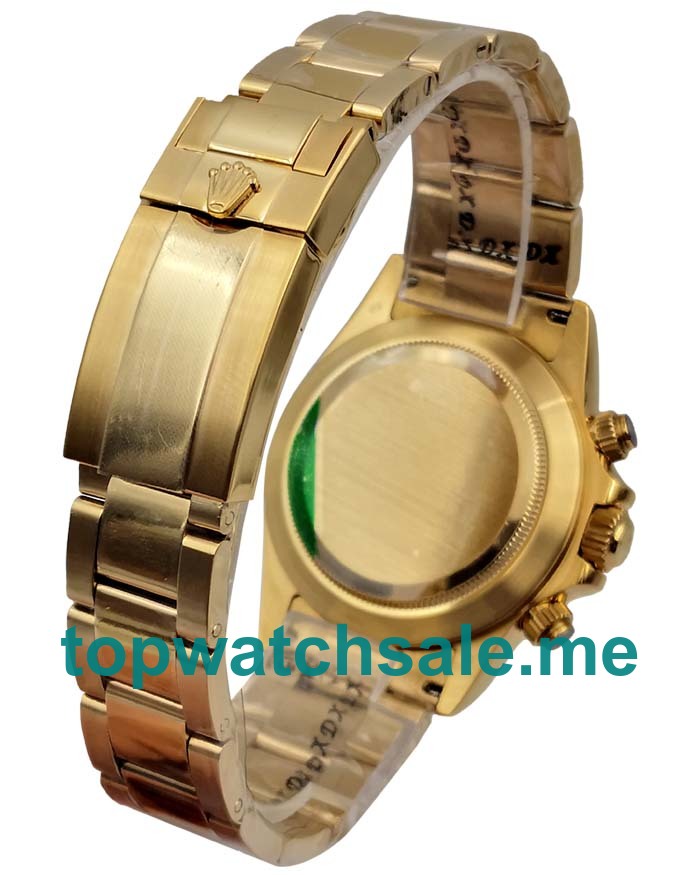 Replica Rolex Daytona 116528 UK - 40MM Gold Male Rolex Daytona Replica Watches - Blingwatches.co.uk