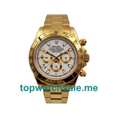 Replica Rolex Daytona 116508 UK - 42MM Gold Male Rolex Daytona Replica Watches - Blingwatches.co.uk