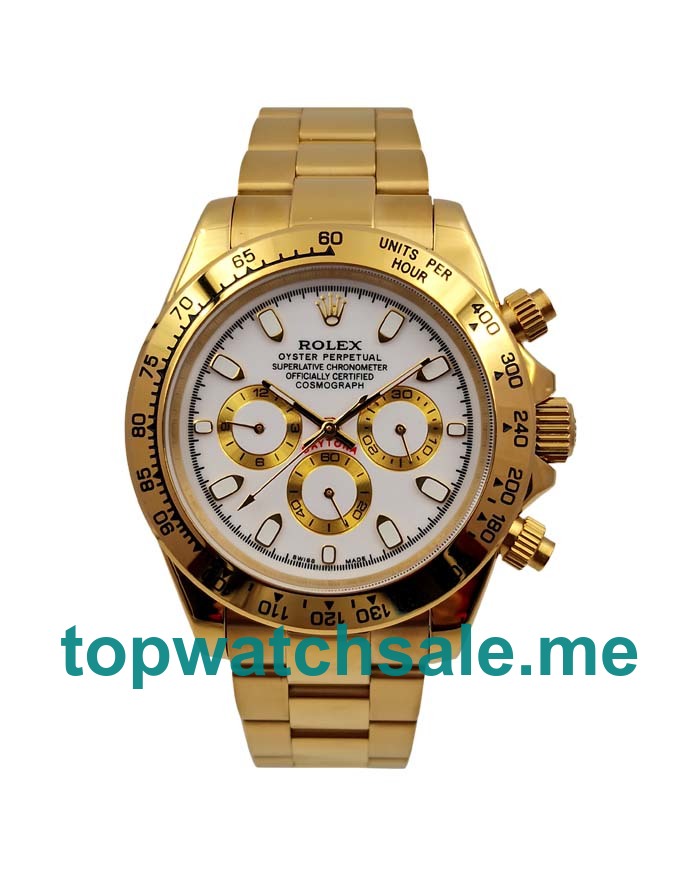 Replica Rolex Daytona 116508 UK - 42MM Gold Male Rolex Daytona Replica Watches - Blingwatches.co.uk