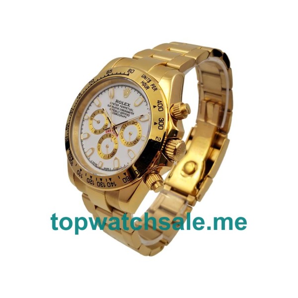 Replica Rolex Daytona 116508 UK - 42MM Gold Male Rolex Daytona Replica Watches - Blingwatches.co.uk