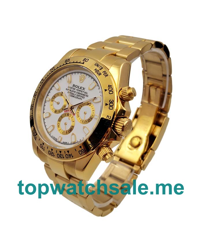 Replica Rolex Daytona 116508 UK - 42MM Gold Male Rolex Daytona Replica Watches - Blingwatches.co.uk
