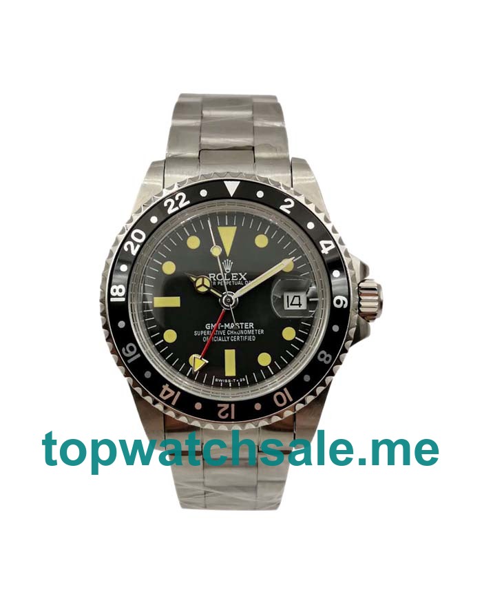 Replica Rolex GMT-Master 1675 UK - 40MM Steel Male Rolex GMT-Master Replica Watches - Blingwatches.co.uk