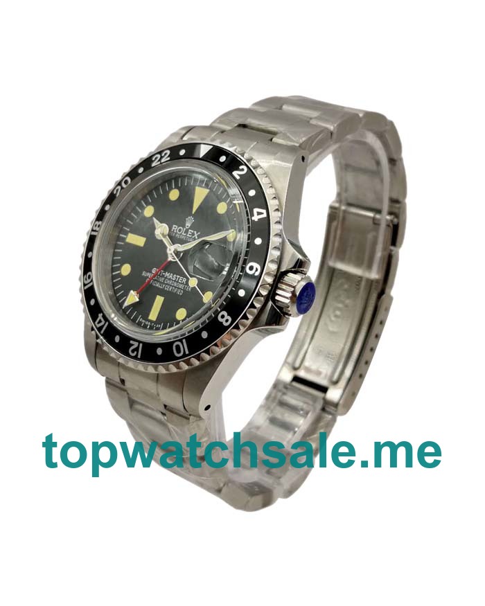 Replica Rolex GMT-Master 1675 UK - 40MM Steel Male Rolex GMT-Master Replica Watches - Blingwatches.co.uk