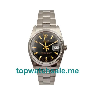 Replica Rolex Datejust 115200 UK - 34MM Steel Male Rolex Datejust Replica Watches - Blingwatches.co.uk