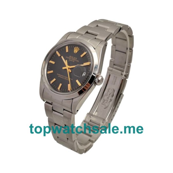 Replica Rolex Datejust 115200 UK - 34MM Steel Male Rolex Datejust Replica Watches - Blingwatches.co.uk