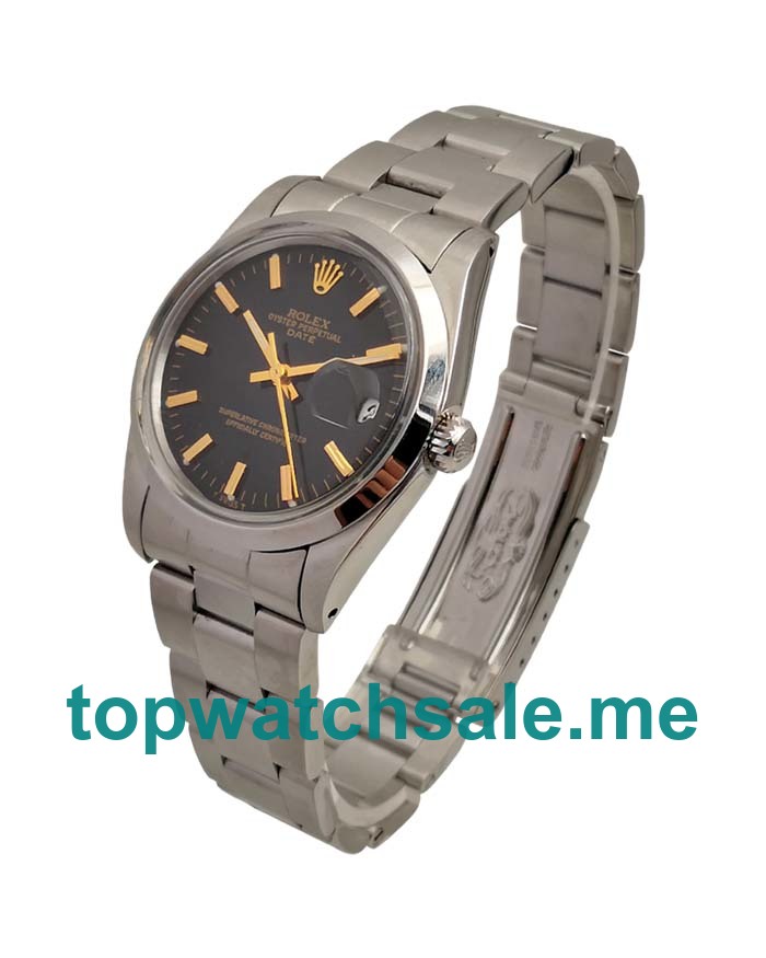Replica Rolex Datejust 115200 UK - 34MM Steel Male Rolex Datejust Replica Watches - Blingwatches.co.uk