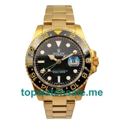 Replica Rolex GMT-Master II 116718 LN UK - 40MM Gold Male Rolex GMT-Master II Replica Watches - Blingwatches.co.uk