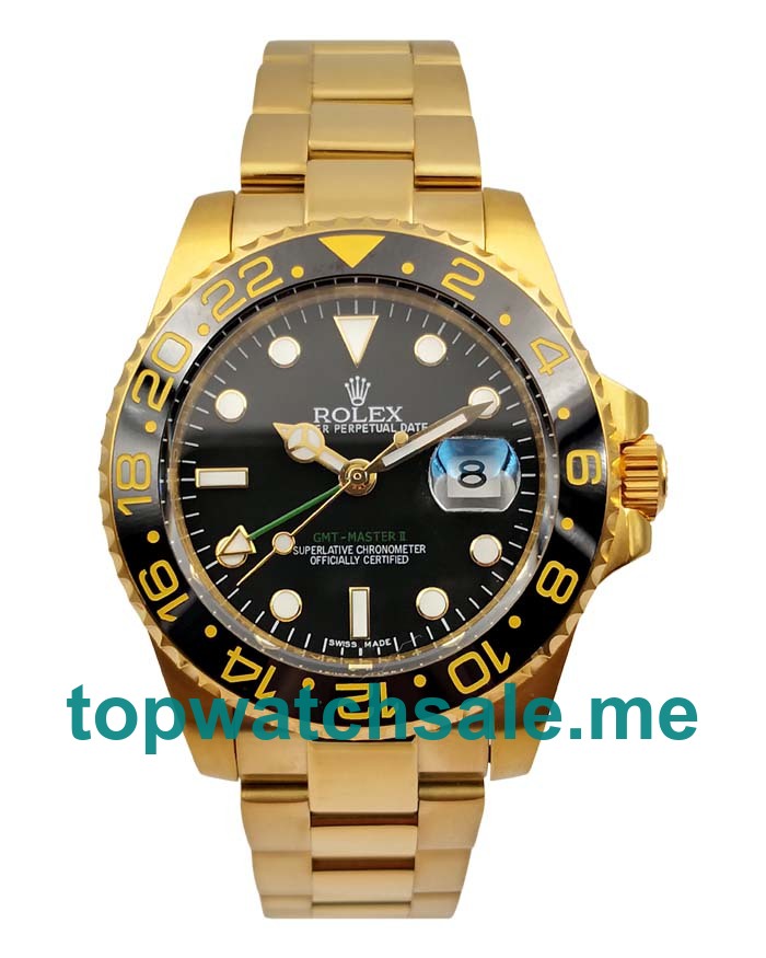 Replica Rolex GMT-Master II 116718 LN UK - 40MM Gold Male Rolex GMT-Master II Replica Watches - Blingwatches.co.uk