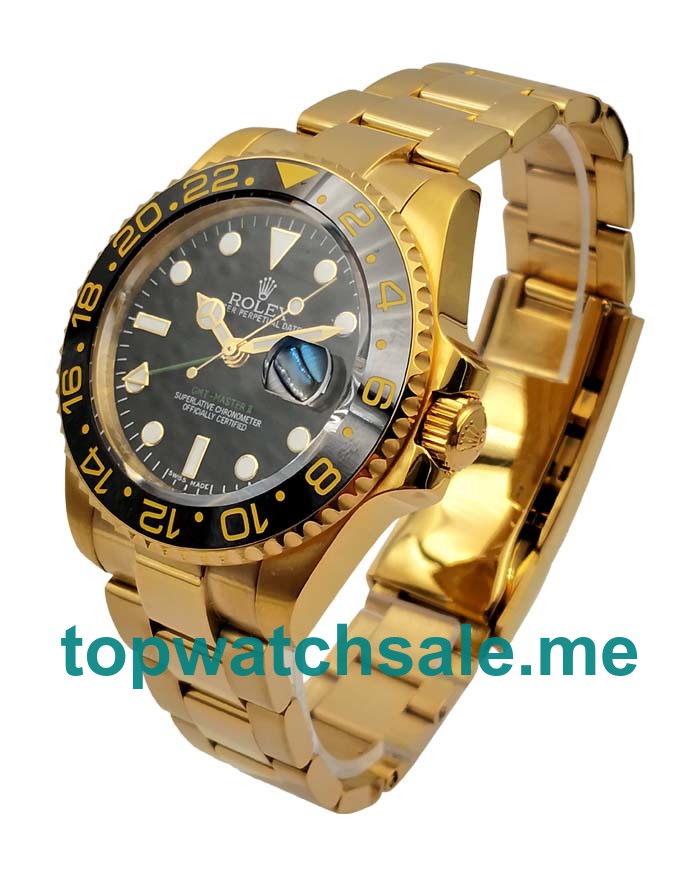 Replica Rolex GMT-Master II 116718 LN UK - 40MM Gold Male Rolex GMT-Master II Replica Watches - Blingwatches.co.uk