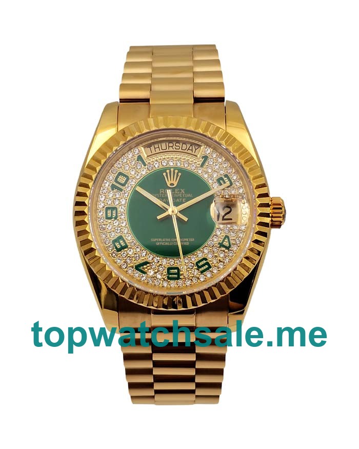 Replica Rolex Day-Date 118348 UK - 36MM Gold Male Rolex Day-Date Replica Watches - Blingwatches.co.uk