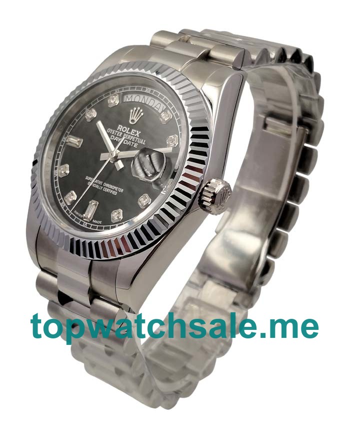Replica Rolex Day-Date 118239 UK - 40MM Steel Male Rolex Day-Date Replica Watches - Blingwatches.co.uk