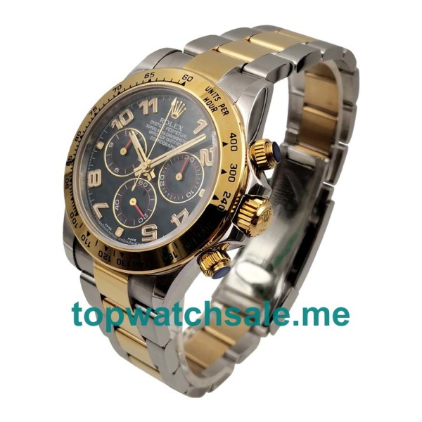 Replica Rolex Daytona 116503 UK - 40MM Steel & Gold Male Rolex Daytona Replica Watches - Blingwatches.co.uk