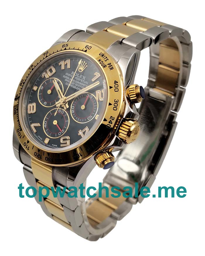 Replica Rolex Daytona 116503 UK - 40MM Steel & Gold Male Rolex Daytona Replica Watches - Blingwatches.co.uk