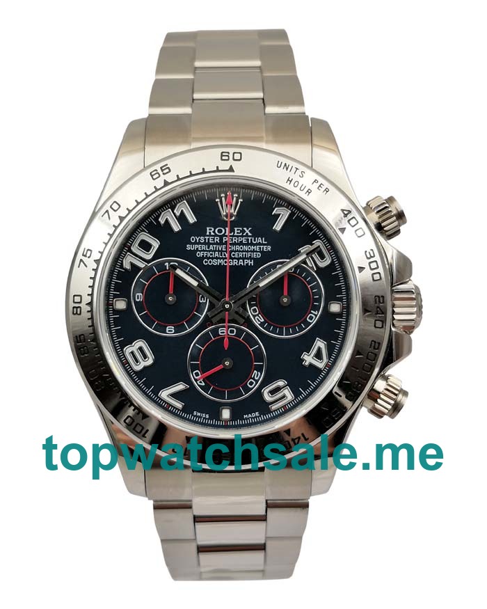Replica Rolex Daytona 116509 UK - 40MM Steel Male Rolex Daytona Replica Watches - Blingwatches.co.uk