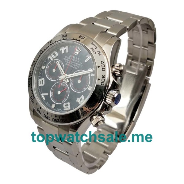 Replica Rolex Daytona 116509 UK - 40MM Steel Male Rolex Daytona Replica Watches - Blingwatches.co.uk