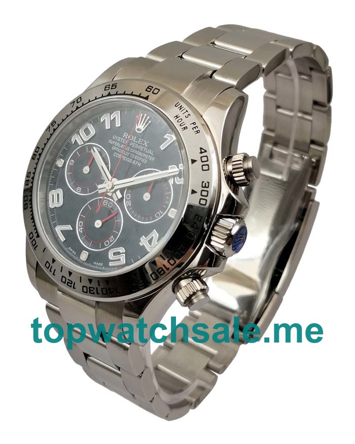 Replica Rolex Daytona 116509 UK - 40MM Steel Male Rolex Daytona Replica Watches - Blingwatches.co.uk