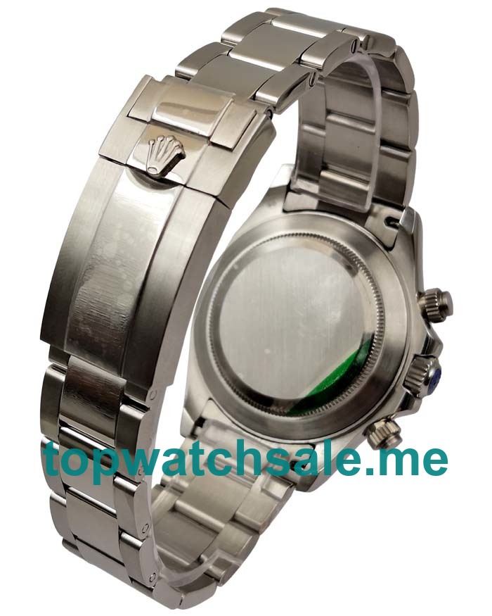 Replica Rolex Daytona 116509 UK - 40MM Steel Male Rolex Daytona Replica Watches - Blingwatches.co.uk