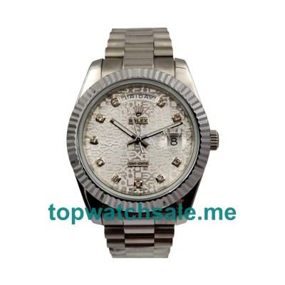 Replica Rolex Day-Date 118239 UK - 40MM Steel Male Rolex Day-Date Replica Watches - Blingwatches.co.uk
