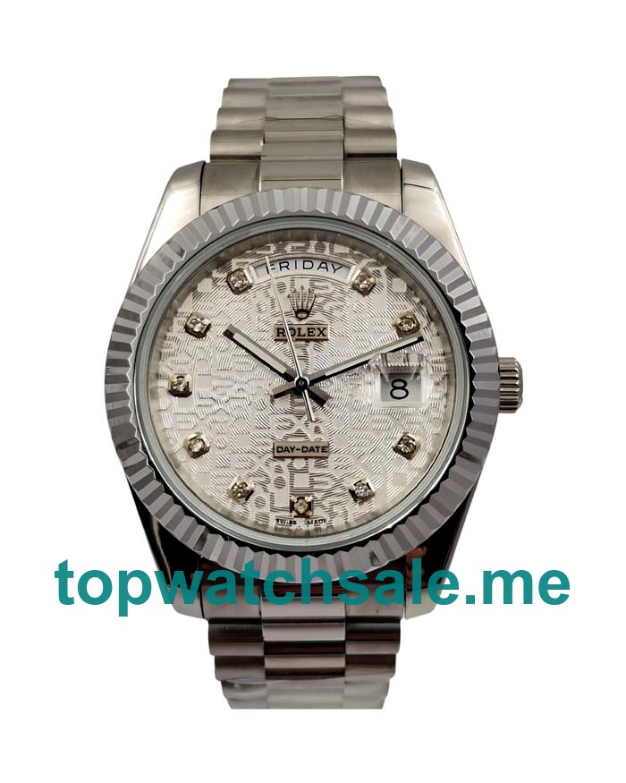 Replica Rolex Day-Date 118239 UK - 40MM Steel Male Rolex Day-Date Replica Watches - Blingwatches.co.uk