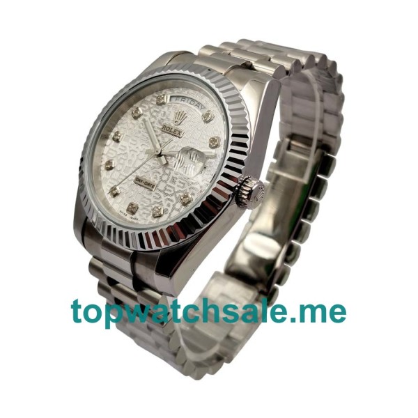 Replica Rolex Day-Date 118239 UK - 40MM Steel Male Rolex Day-Date Replica Watches - Blingwatches.co.uk