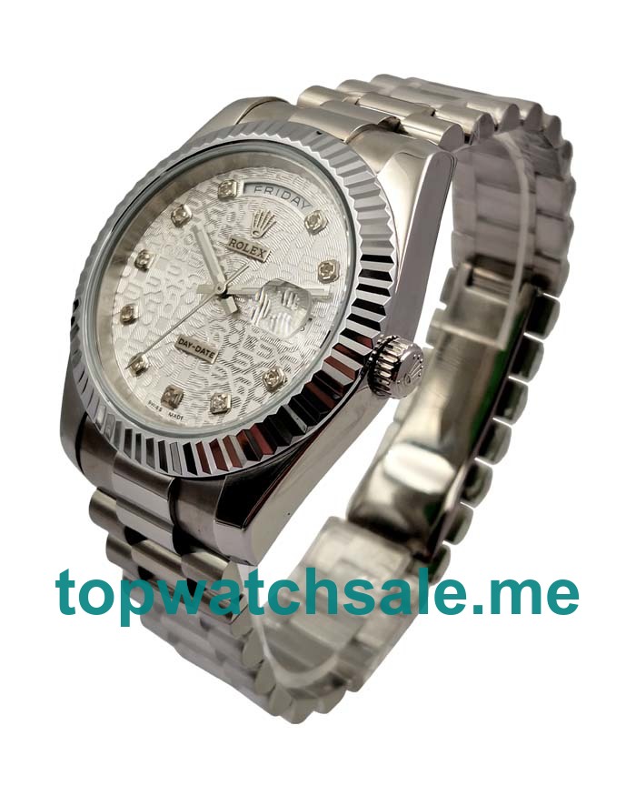 Replica Rolex Day-Date 118239 UK - 40MM Steel Male Rolex Day-Date Replica Watches - Blingwatches.co.uk