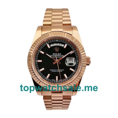 Replica Rolex Day-Date II 218235 UK - 41MM Rose Gold Male Rolex Day-Date II Replica Watches - Blingwatches.co.uk