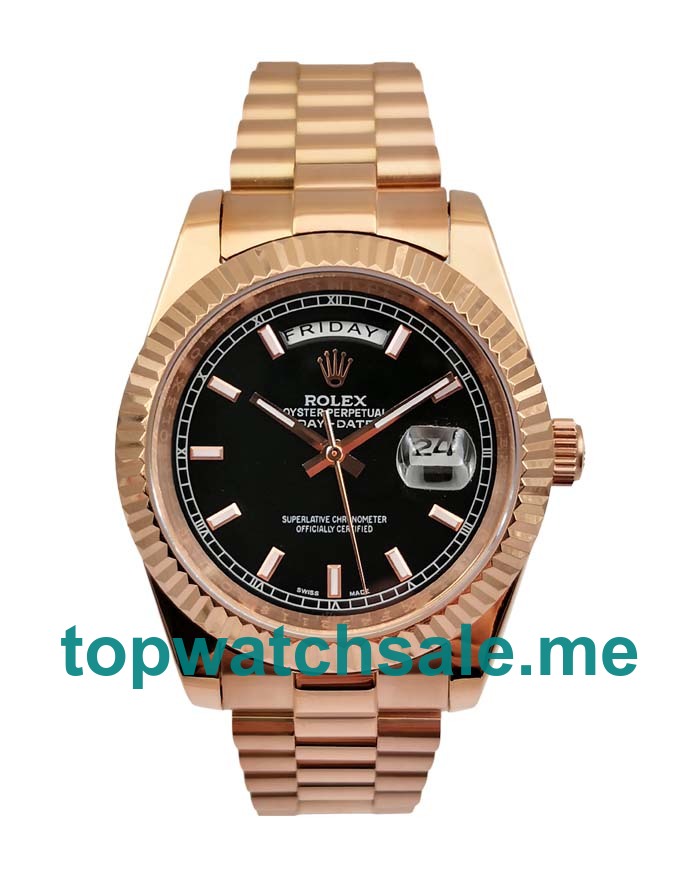 Replica Rolex Day-Date II 218235 UK - 41MM Rose Gold Male Rolex Day-Date II Replica Watches - Blingwatches.co.uk