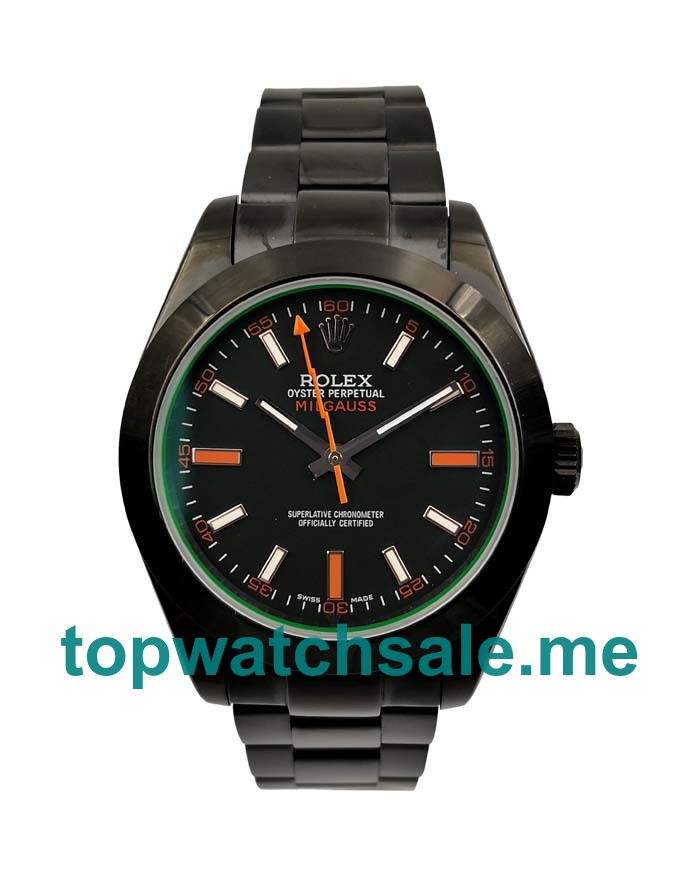 Replica Rolex Milgauss 116400 GV UK - 40MM Steel Male Rolex Milgauss Replica Watches - Blingwatches.co.uk