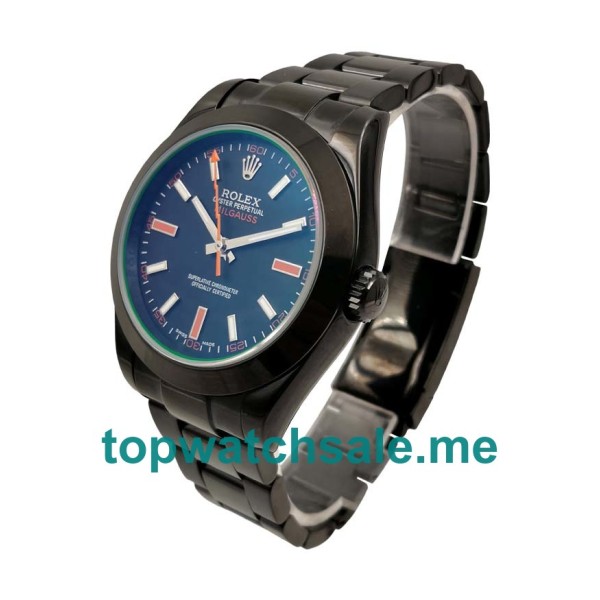 Replica Rolex Milgauss 116400 GV UK - 40MM Steel Male Rolex Milgauss Replica Watches - Blingwatches.co.uk