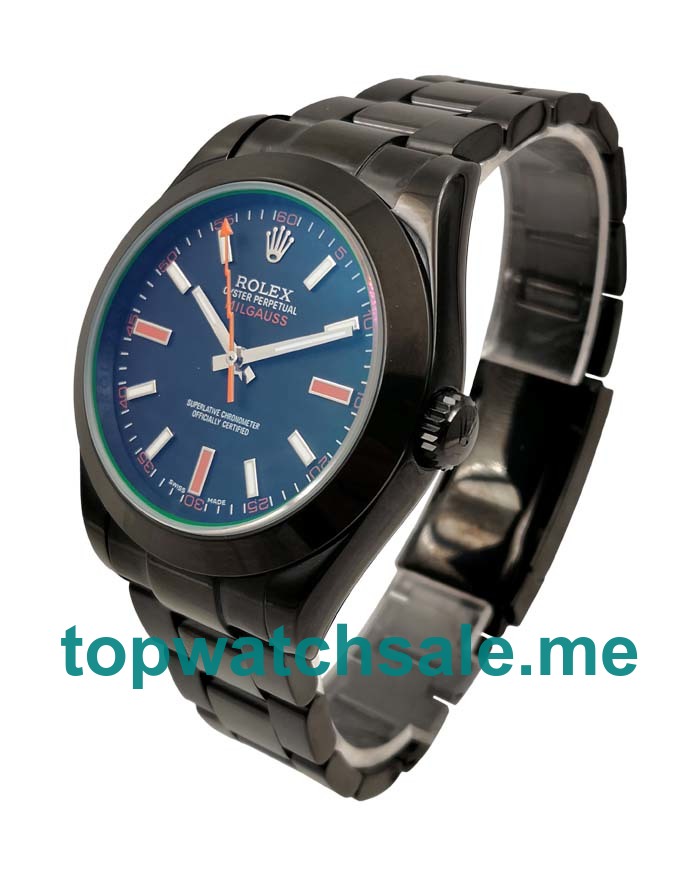 Replica Rolex Milgauss 116400 GV UK - 40MM Steel Male Rolex Milgauss Replica Watches - Blingwatches.co.uk