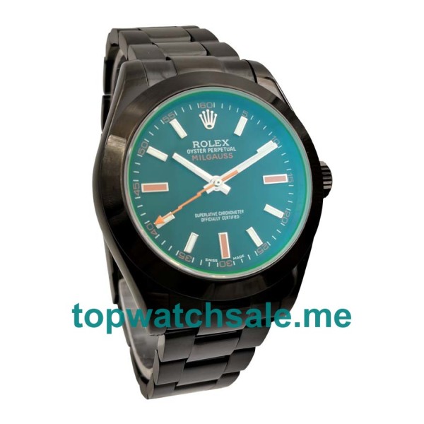 Replica Rolex Milgauss 116400 GV UK - 40MM Steel Male Rolex Milgauss Replica Watches - Blingwatches.co.uk