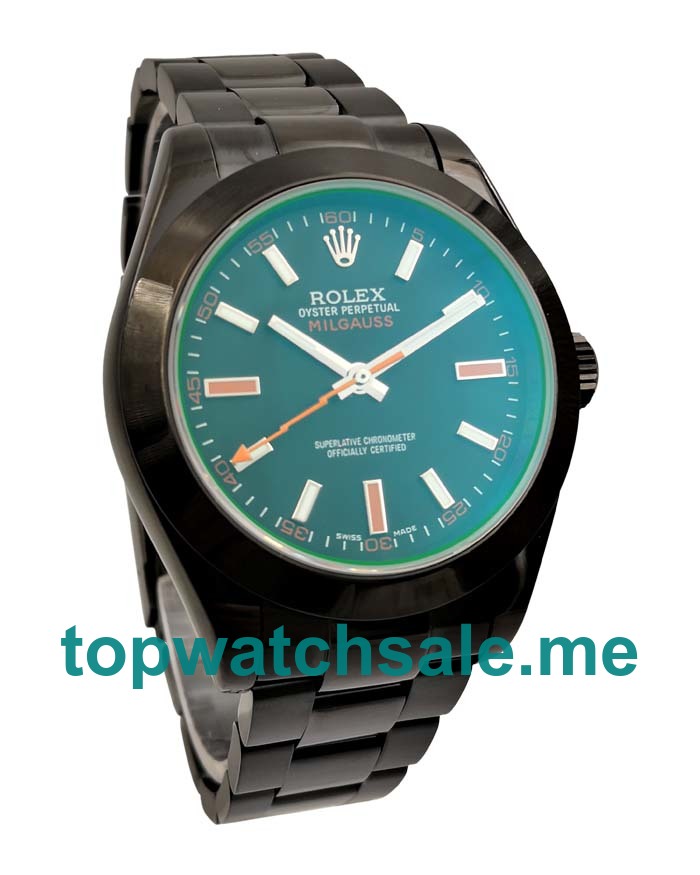 Replica Rolex Milgauss 116400 GV UK - 40MM Steel Male Rolex Milgauss Replica Watches - Blingwatches.co.uk