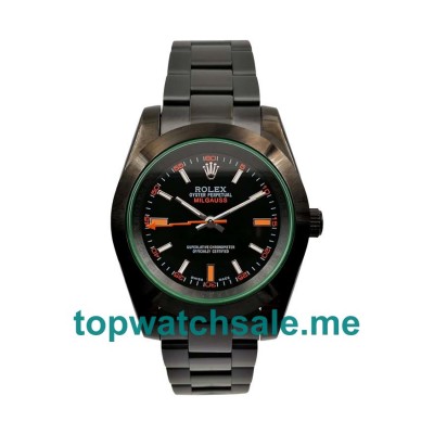 Replica Rolex Milgauss 116400 GV UK- 40MM Steel Male Rolex Milgauss Replica Watches - Blingwatches.co.uk