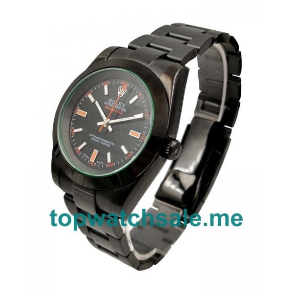 Replica Rolex Milgauss 116400 GV UK- 40MM Steel Male Rolex Milgauss Replica Watches - Blingwatches.co.uk