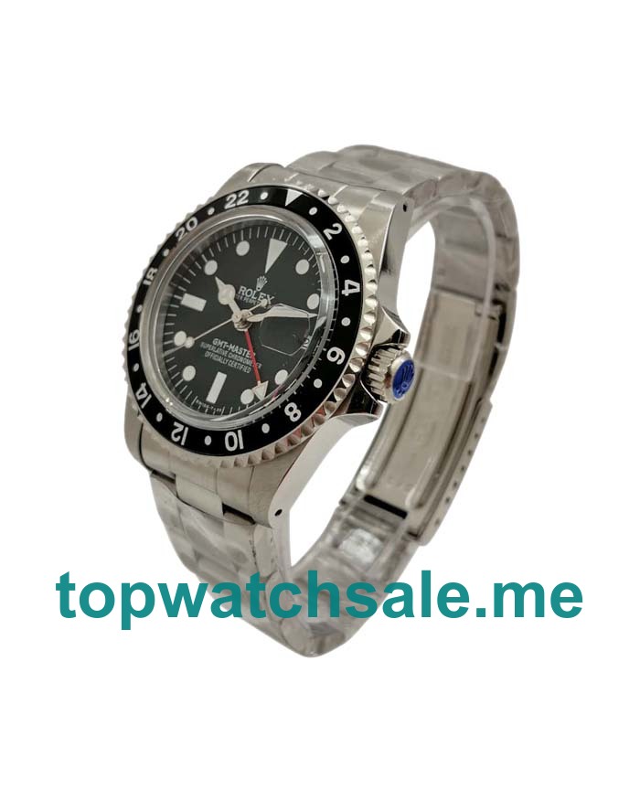 Replica Rolex GMT-Master 16750 UK - 40MM Steel Male Rolex GMT-Master Replica Watches - Blingwatches.co.uk
