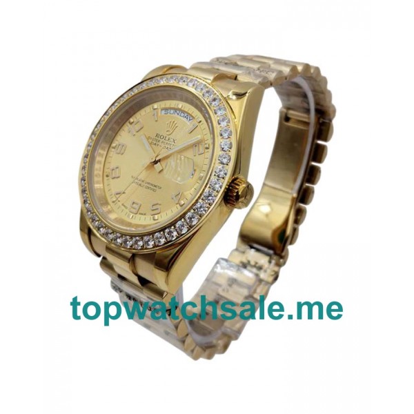 Replica Rolex Day-Date II 218348 UK - 41MM Gold Male Rolex Day-Date Replica Watches - Blingwatches.co.uk