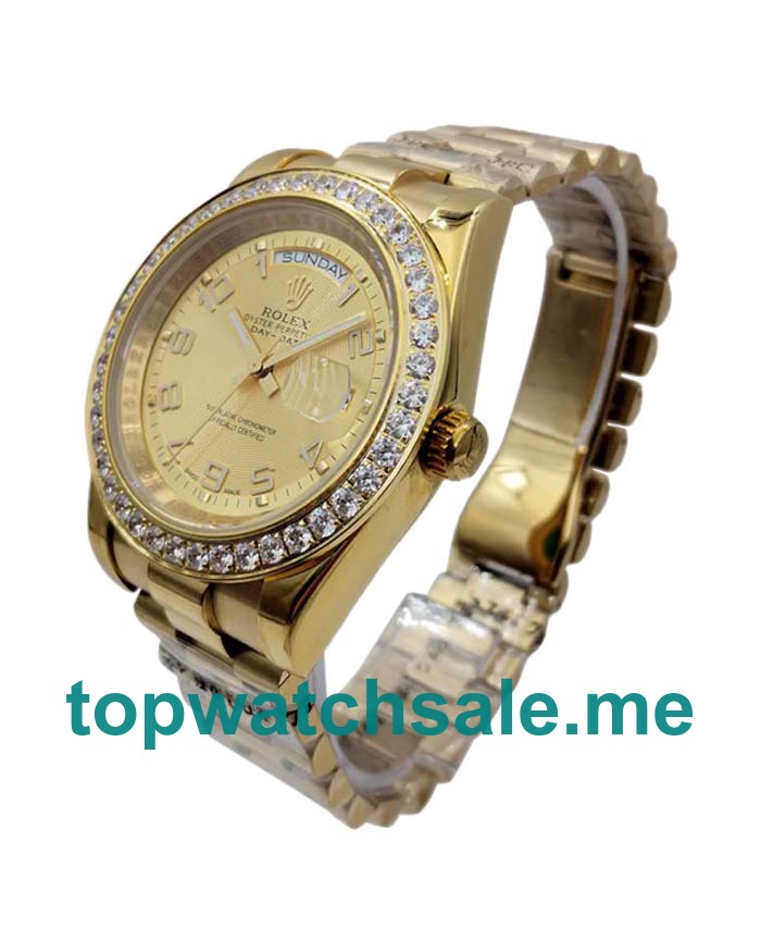 Replica Rolex Day-Date II 218348 UK - 41MM Gold Male Rolex Day-Date Replica Watches - Blingwatches.co.uk