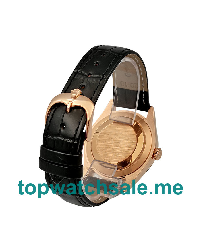 Replica Rolex Cellini 50525 UK - 39MM Rose Gold Male Rolex Cellini Replica Watches - Blingwatches.co.uk
