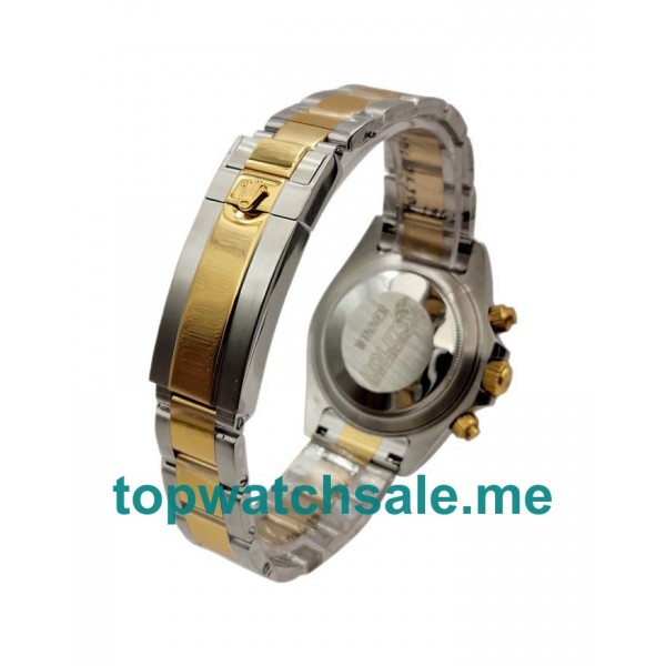 Replica Rolex Daytona 116523 UK - 40MM Steel & Gold Male Rolex Daytona Replica Watches - Blingwatches.co.uk