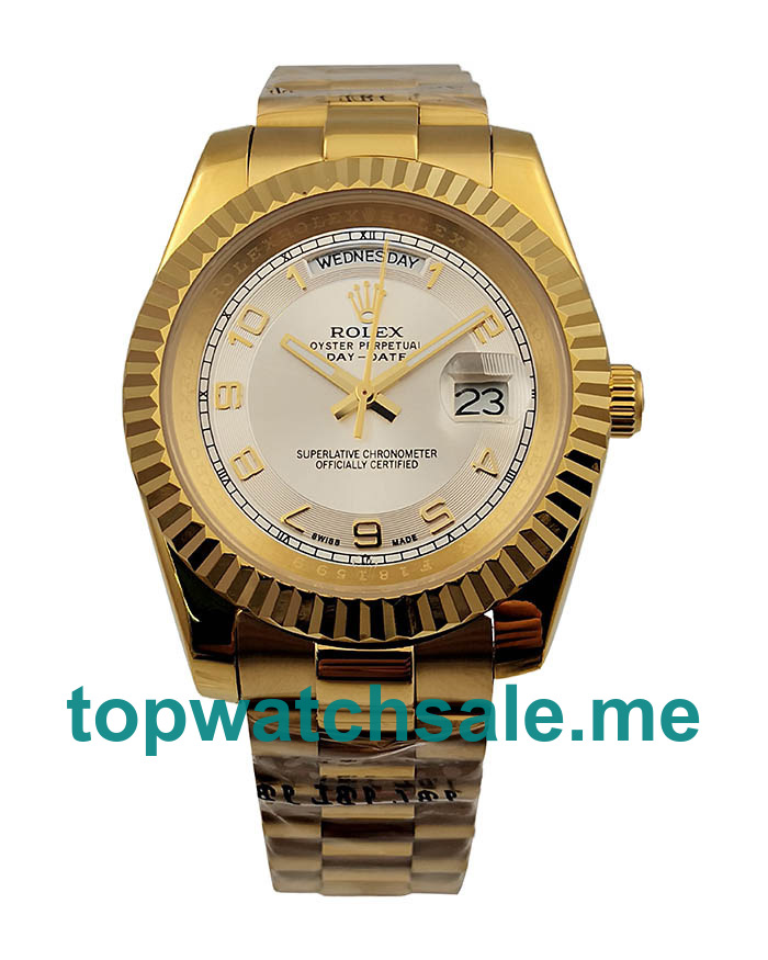 Replica Rolex Day-Date II 218238 UK - 41MM Gold Male Rolex Day-Date II Replica Watches - Blingwatches.co.uk