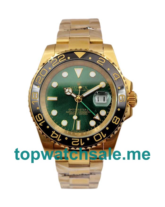 Replica Rolex GMT-Master II 116718 LN UK - 40MM Gold Male Rolex GMT-Master II Replica Watches - Blingwatches.co.uk