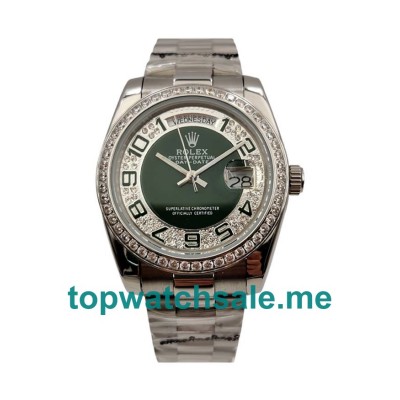 Replica Rolex Day-Date 118346 UK - 36MM Steel Male Rolex Day-Date Replica Watches - Blingwatches.co.uk