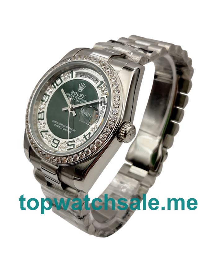 Replica Rolex Day-Date 118346 UK - 36MM Steel Male Rolex Day-Date Replica Watches - Blingwatches.co.uk