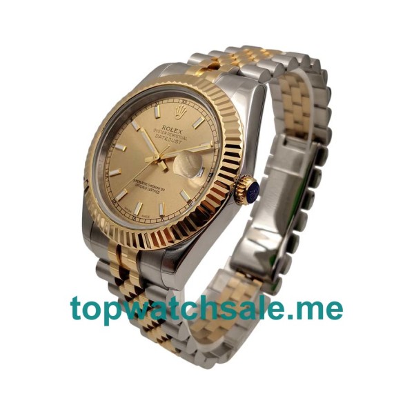 Replica Rolex Datejust 116233 UK - 41MM Steel & Gold Male Rolex Datejust Replica Watches - Blingwatches.co.uk