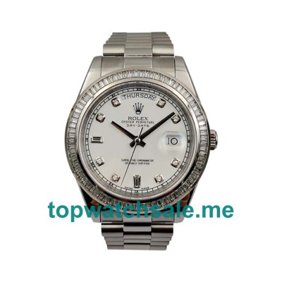 Replica Rolex Day-Date 118346 UK - 41MM Steel Male Rolex Day-Date Replica Watches - Blingwatches.co.uk